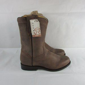 NWT Men's Roper Roderick Burnish Round Toe Cowboy Western Boots - Brown